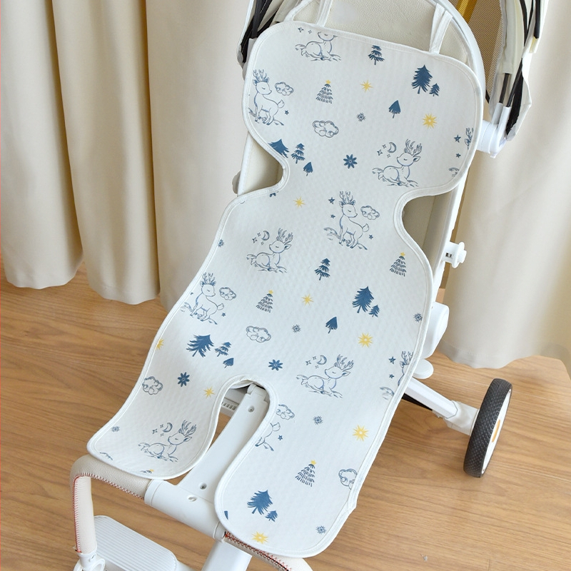 Elpojošs sēdekļa paliktnis bērnu ratiem, automašīnas sēdeklim un augstajam krēslam – 30% ramie, 70% kokvilna; piemērots vecumam 0-2 gadi