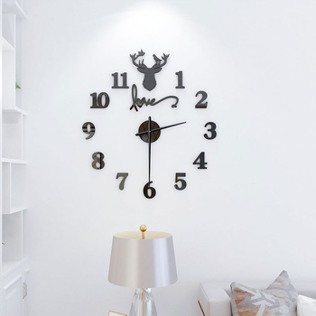 Ceas de perete în stil nordic – cadran din sticlă securizată, carcasă MDF+PVC, alimentare cu baterie uscată, mișcare Ling Xingyu