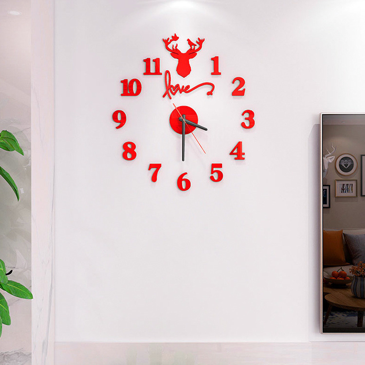 Ceas de perete în stil nordic – cadran din sticlă securizată, carcasă MDF+PVC, alimentare cu baterie uscată, mișcare Ling Xingyu