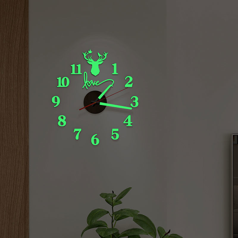 Ceas de perete în stil nordic – cadran din sticlă securizată, carcasă MDF+PVC, alimentare cu baterie uscată, mișcare Ling Xingyu