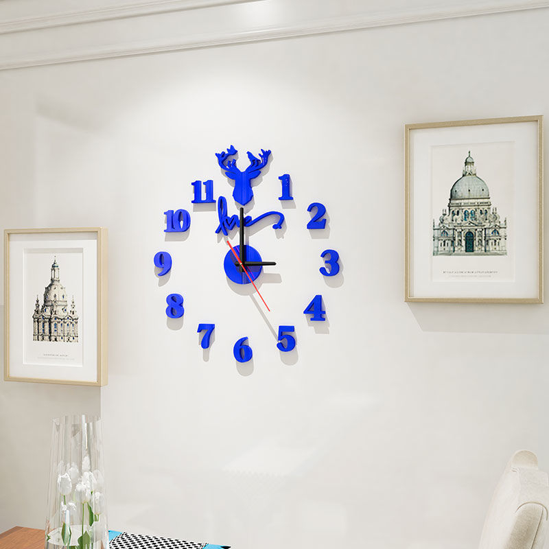 Ceas de perete în stil nordic – cadran din sticlă securizată, carcasă MDF+PVC, alimentare cu baterie uscată, mișcare Ling Xingyu