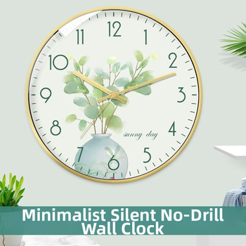 Seinakell taime motiiviga, minimalistlik stiil, kvartsliikumine, LED- ja analoogne kuvamine, toiteallikas: kuiva aku