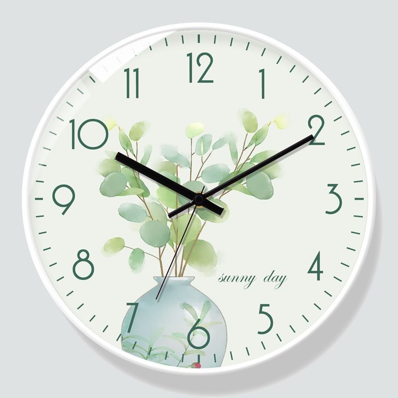 Seinakell taime motiiviga, minimalistlik stiil, kvartsliikumine, LED- ja analoogne kuvamine, toiteallikas: kuiva aku