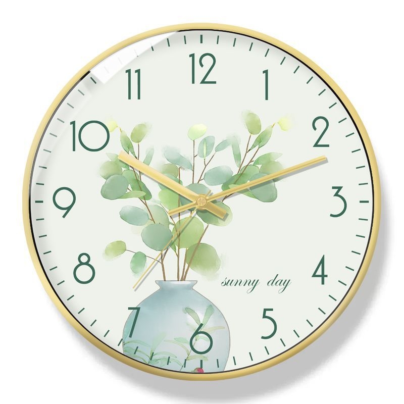 Seinakell taime motiiviga, minimalistlik stiil, kvartsliikumine, LED- ja analoogne kuvamine, toiteallikas: kuiva aku