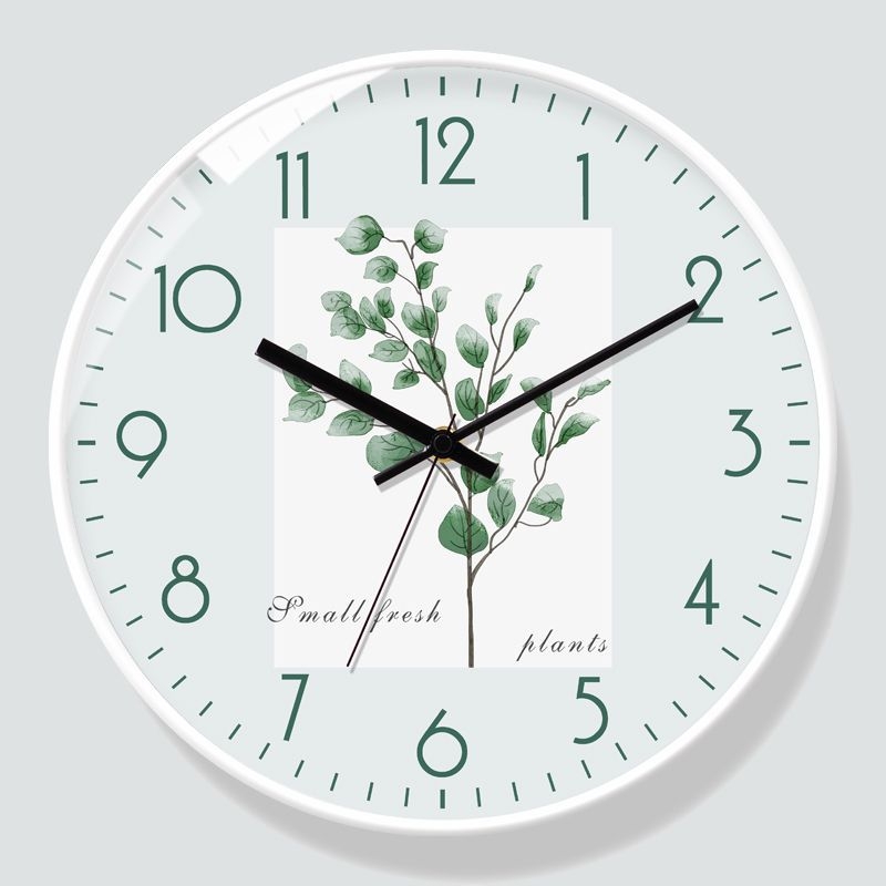 Seinakell taime motiiviga, minimalistlik stiil, kvartsliikumine, LED- ja analoogne kuvamine, toiteallikas: kuiva aku