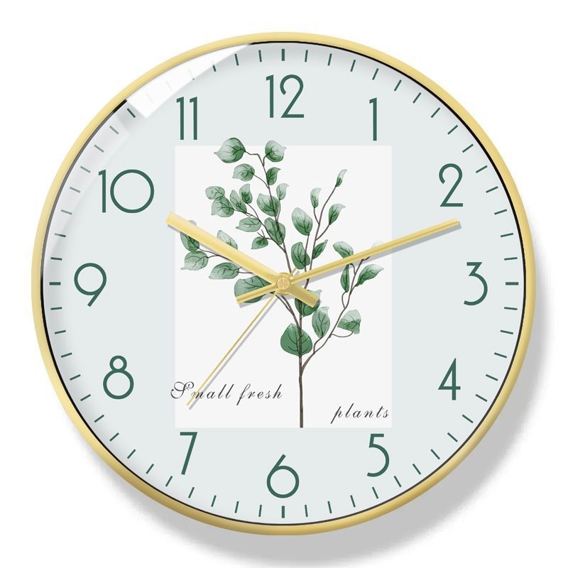 Seinakell taime motiiviga, minimalistlik stiil, kvartsliikumine, LED- ja analoogne kuvamine, toiteallikas: kuiva aku