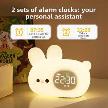 Õpilaste äratuskell koos öövalgustusega, koomilise stiiliga digitaalne kell lastele, väline toiteallikas, plastikust korpus