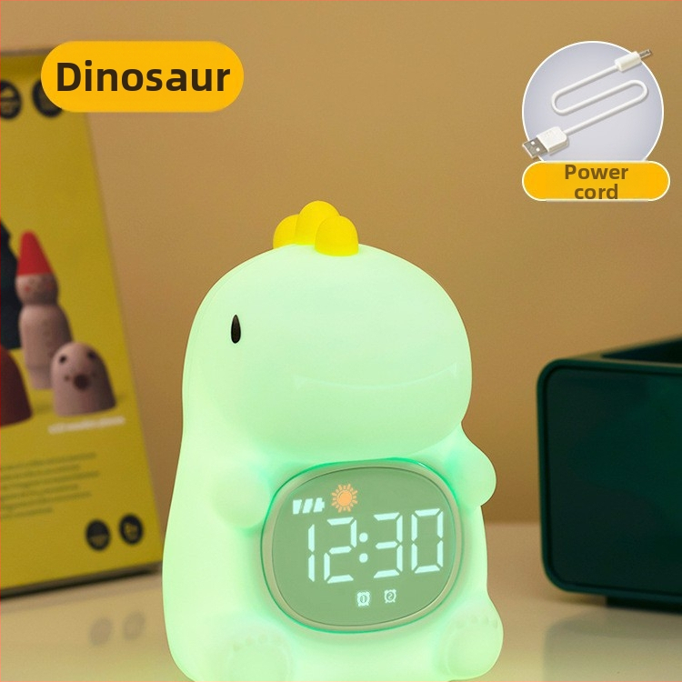 Õpilaste äratuskell koos öövalgustusega, koomilise stiiliga digitaalne kell lastele, väline toiteallikas, plastikust korpus