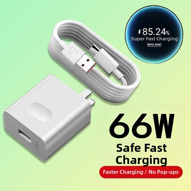 66W kõrge efektiivsusega kiirlaadija Huawei P50 Pro jaoks, 6A andmekaabel, 3C sertifikaat, toetab 40W kiirlaadimist