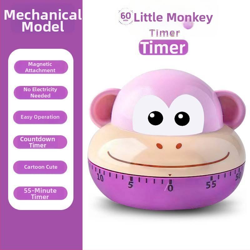 Laste taimerkell – karikatuurne disain hammasrattaga, Elektroniline liikumine, Numbriline ekraan, Automaatne mehaaniline toide