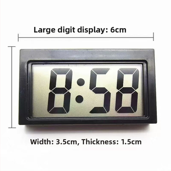 Настолен будилник с двустранен LCD дисплей, календар и декоративни елементи; батерийно захранване, електронно движение