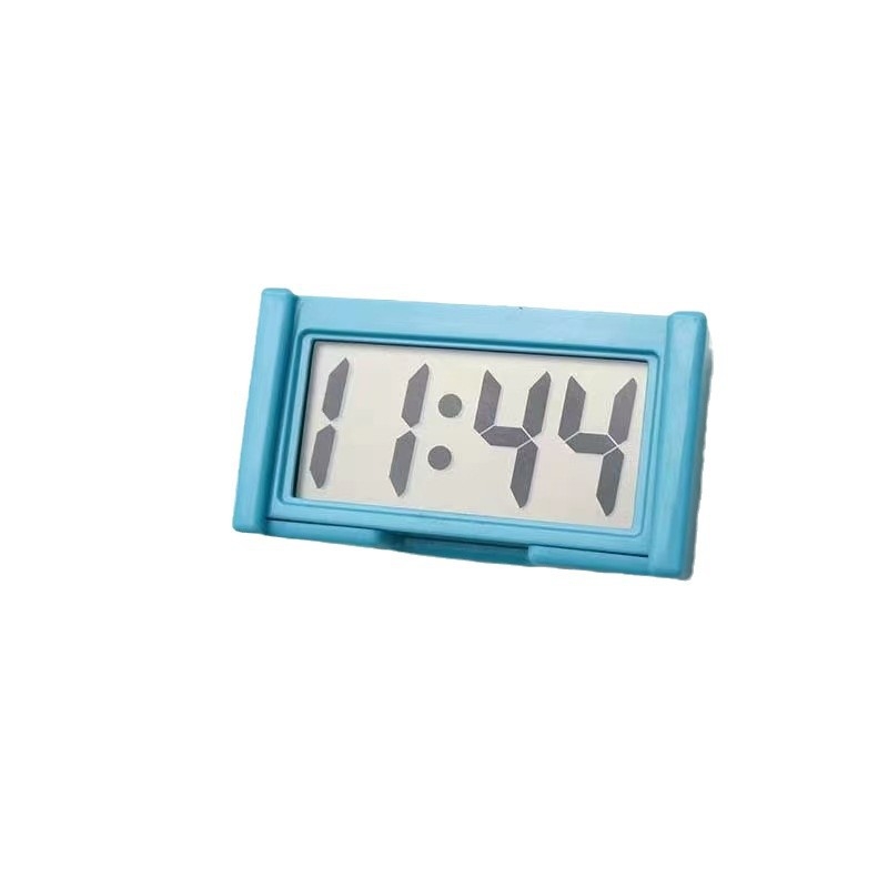 Настолен будилник с двустранен LCD дисплей, календар и декоративни елементи; батерийно захранване, електронно движение