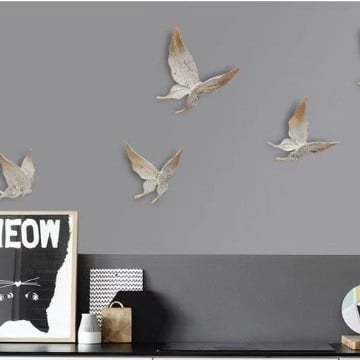 Ceas de perete rotund cu cadran din rășină, alimentat cu baterie, o singură față, mișcare mecanică Overlord 21#, design modern minimalist, potrivit pentru living, dormitor sau birou