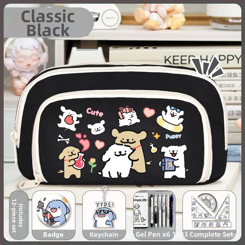 Rašiklių dėklas mokiniams - Nothing • audinys • unisex • mados tendencija • animacijos raštas