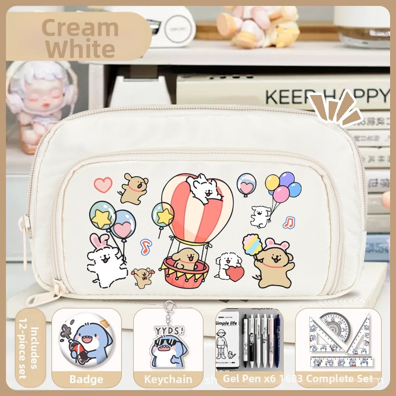 Rašiklių dėklas mokiniams - Nothing • audinys • unisex • mados tendencija • animacijos raštas