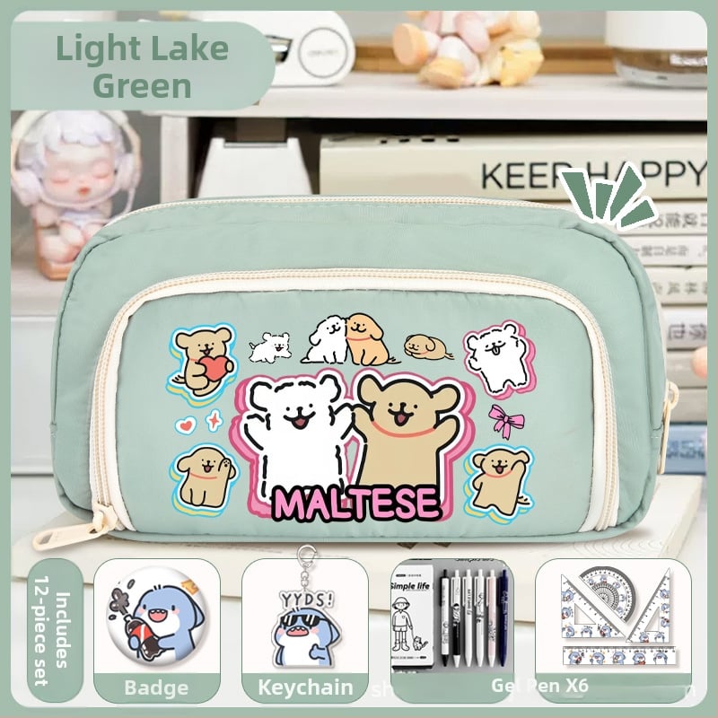 Rašiklių dėklas mokiniams - Nothing • audinys • unisex • mados tendencija • animacijos raštas