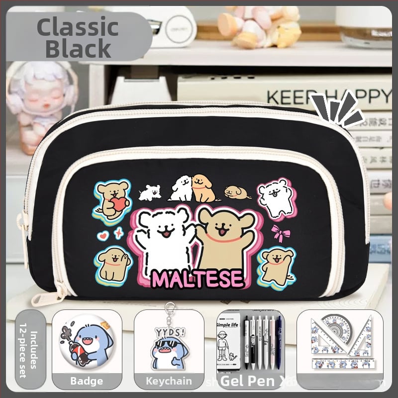 Rašiklių dėklas mokiniams - Nothing • audinys • unisex • mados tendencija • animacijos raštas