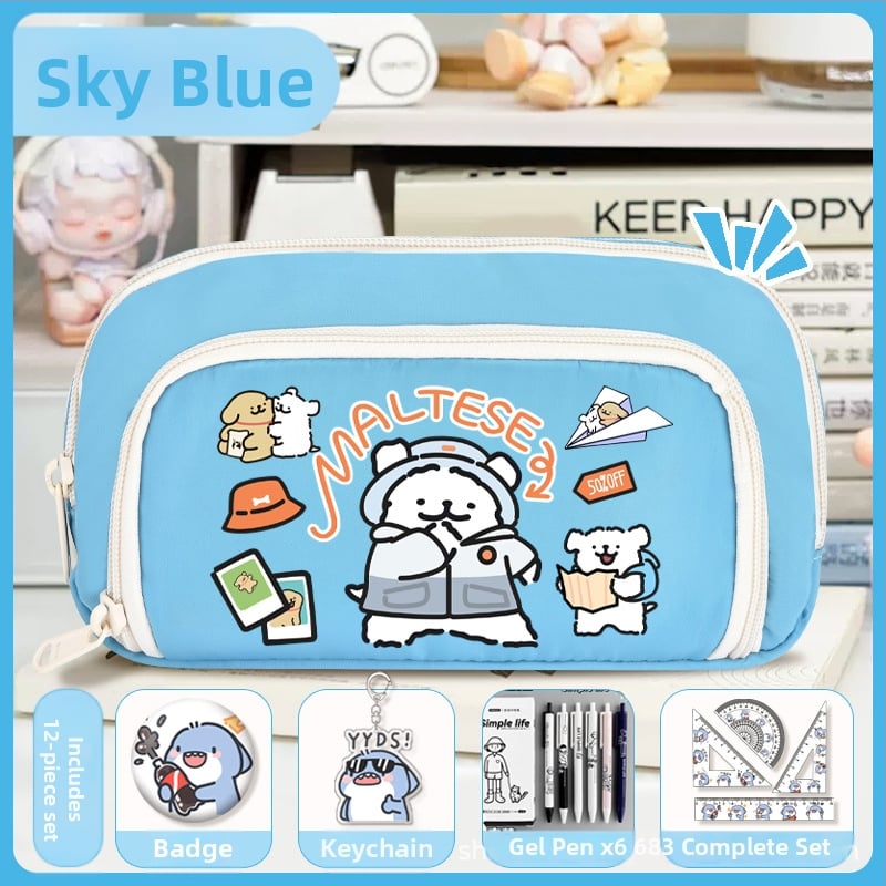 Rašiklių dėklas mokiniams - Nothing • audinys • unisex • mados tendencija • animacijos raštas