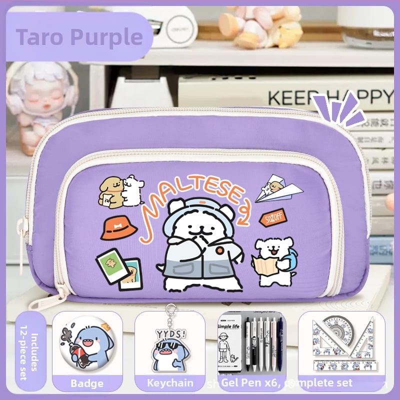 Rašiklių dėklas mokiniams - Nothing • audinys • unisex • mados tendencija • animacijos raštas