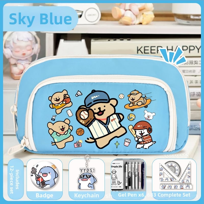 Rašiklių dėklas mokiniams - Nothing • audinys • unisex • mados tendencija • animacijos raštas