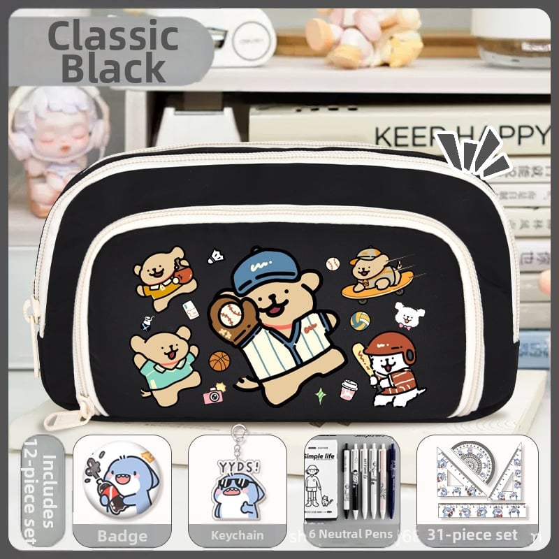 Rašiklių dėklas mokiniams - Nothing • audinys • unisex • mados tendencija • animacijos raštas