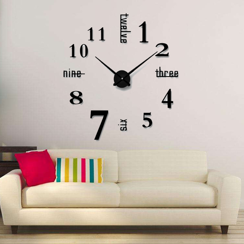 Ceas de perete Big 102 – miscare cu cuplu înalt, afișaj cu ace + cifre, alimentat cu baterii, carcasă metalică, sticlă acrilică