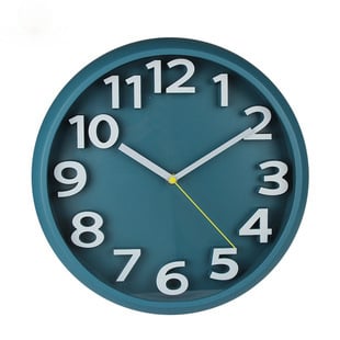 Ceas de perete BEIKELAI HL-8064 — design circular în stil scandinav, mișcare cu trecere lină a secundelor, alimentare cu baterie, carcasă din plastic, față simplă, decor modern minimalist