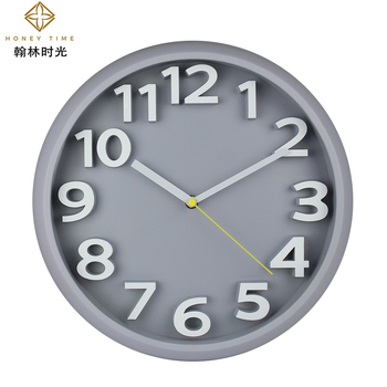 Ceas de perete BEIKELAI HL-8064 — design circular în stil scandinav, mișcare cu trecere lină a secundelor, alimentare cu baterie, carcasă din plastic, față simplă, decor modern minimalist