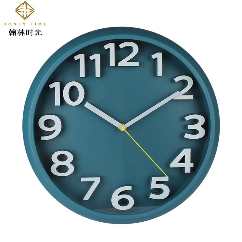 Ceas de perete BEIKELAI HL-8064 — design circular în stil scandinav, mișcare cu trecere lină a secundelor, alimentare cu baterie, carcasă din plastic, față simplă, decor modern minimalist