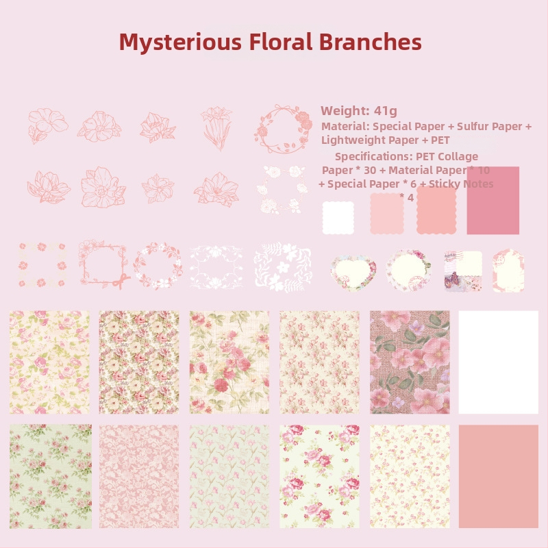 Dienasgrāmatas papīra komplekts ar retro pamatu un dekoratīvām uzlīmēm | Zīmols: Dyeing; Materiāls: Papīrs; Amats: Drukāšana; Svars: 42 g somā; Kaste: 800 gab.