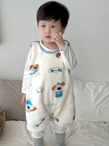 Bērnu miega maisiņš vestes stilā ar korāla flisi ārpusē un flaneles iekšpuse, bieza, garums 80 cm