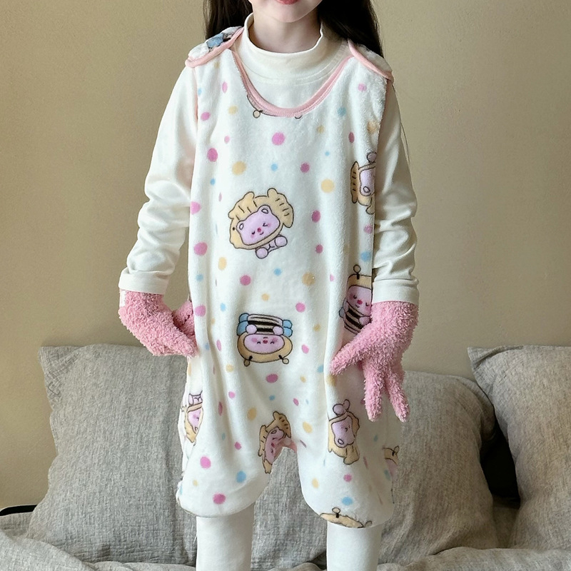 Bērnu miega maisiņš vestes stilā ar korāla flisi ārpusē un flaneles iekšpuse, bieza, garums 80 cm