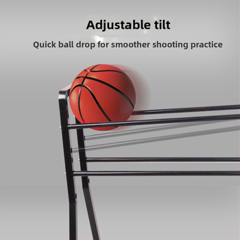 Προπονητικό καρότσι τρίποντων με μετακινούμενο ράφι αποθήκευσης, βάση μπάσκετ από χυτοσίδηρο, ενισχυμένος σχεδιασμός