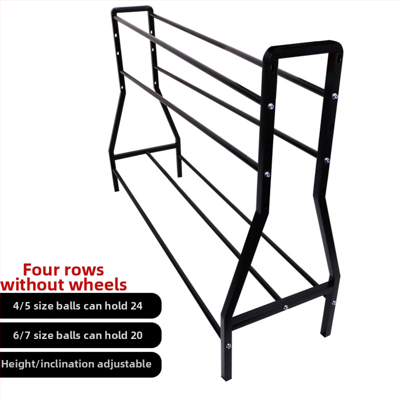Προπονητικό καρότσι τρίποντων με μετακινούμενο ράφι αποθήκευσης, βάση μπάσκετ από χυτοσίδηρο, ενισχυμένος σχεδιασμός