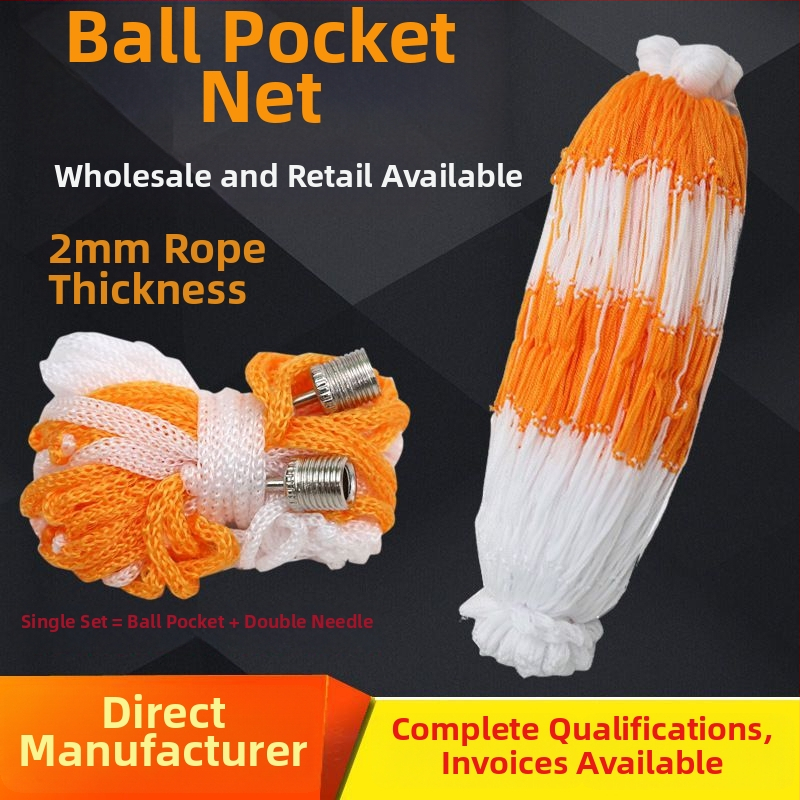 Mrežveida soma košā basketballam un volejbolam ar tīkla kabatu, 100 gab.