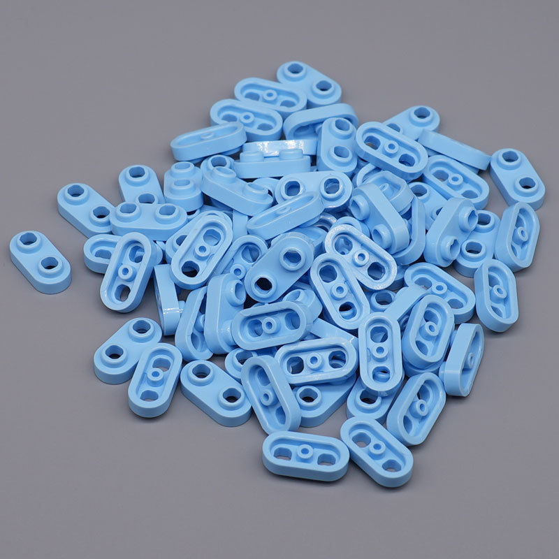 Ръчно изработена конструкция с малки части: овална плоча с две дупки и заоблени ъгли, пластмасова, съвместима с 35480 компоненти, за възраст 15–35 години