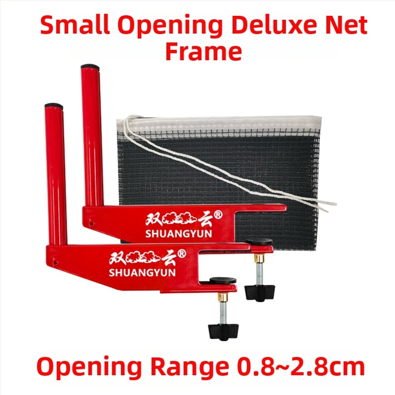 Set portabil de plasă pentru tenis de masă, interior; Material: nailon și poliester-bumbac; Greutate: 0,85 kg; Brand: Double Cloud; Potrivit pentru badminton și tenis de masă