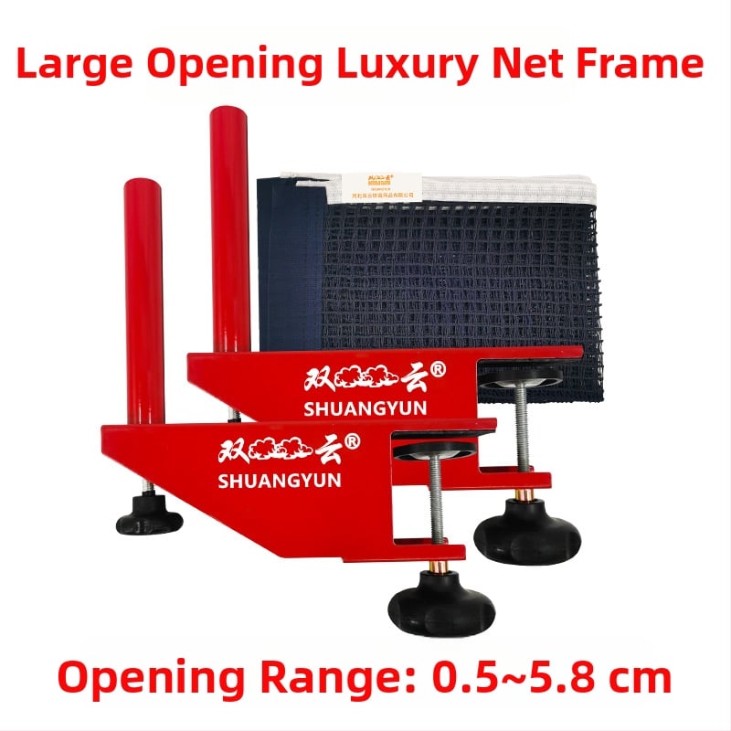 Set portabil de plasă pentru tenis de masă, interior; Material: nailon și poliester-bumbac; Greutate: 0,85 kg; Brand: Double Cloud; Potrivit pentru badminton și tenis de masă