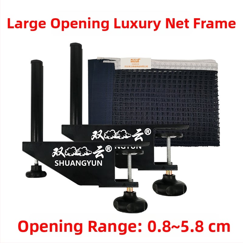 Set portabil de plasă pentru tenis de masă, interior; Material: nailon și poliester-bumbac; Greutate: 0,85 kg; Brand: Double Cloud; Potrivit pentru badminton și tenis de masă