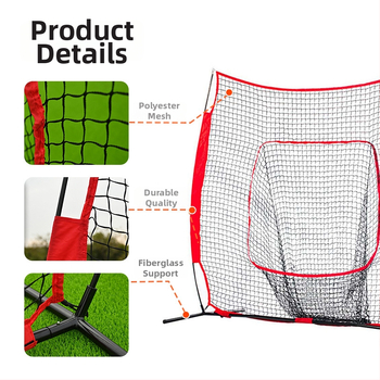 Rețea de antrenament pentru batting în baseball/softball - rețea portabilă pentru rebound, interior/exterior, din poliester