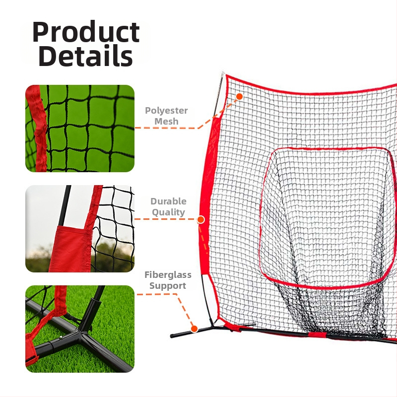 Sieť na tréning odpalov Baseball/Softball - prenosná sieť na odraz, do interiéru aj exteriéru, z polyesteru