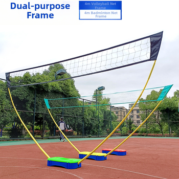 Stâlp portabil pentru plasă de volei și badminton | Montaj rapid, utilizare duală în exterior (Greutate 4 kg)