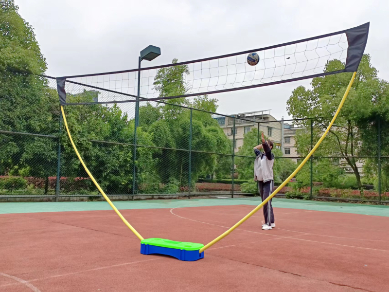 Stâlp portabil pentru plasă de volei și badminton | Montaj rapid, utilizare duală în exterior (Greutate 4 kg)