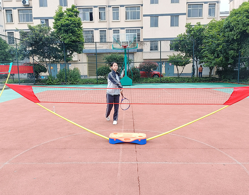 Stâlp portabil pentru plasă de volei și badminton | Montaj rapid, utilizare duală în exterior (Greutate 4 kg)