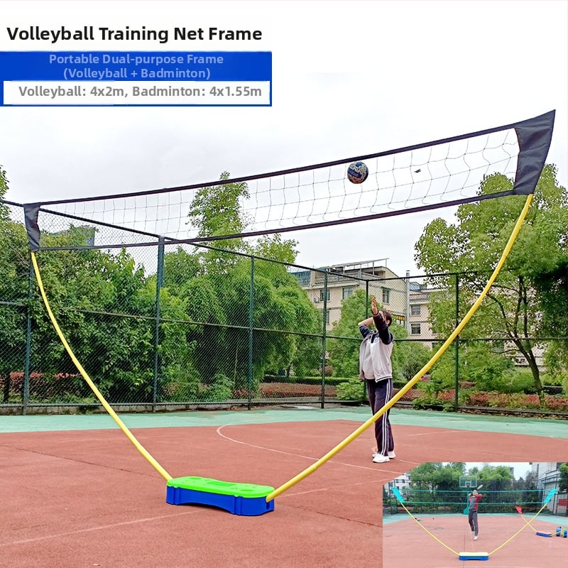 Stâlp portabil pentru plasă de volei și badminton | Montaj rapid, utilizare duală în exterior (Greutate 4 kg)