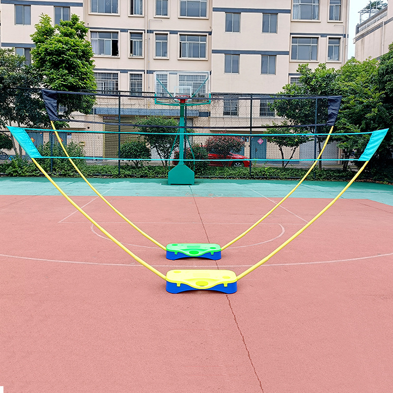 Stâlp portabil pentru plasă de volei și badminton | Montaj rapid, utilizare duală în exterior (Greutate 4 kg)