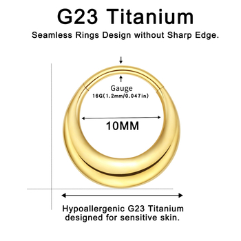 Nosies pertvaros žiedas – Zhenping titano lydinys, universalus, poliruotas paviršius