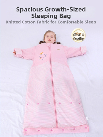 Bērnu kokvilnas gulēšanas somas ar noņemamām piedurknēm, antibakteriāls, temperatūras regulēšana un mitruma novadīšana, rudens, pavasara un ziemas laikam