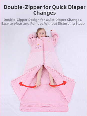 Bērnu kokvilnas gulēšanas somas ar noņemamām piedurknēm, antibakteriāls, temperatūras regulēšana un mitruma novadīšana, rudens, pavasara un ziemas laikam