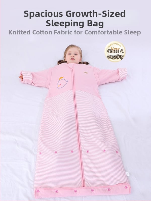 Bērnu kokvilnas gulēšanas somas ar noņemamām piedurknēm, antibakteriāls, temperatūras regulēšana un mitruma novadīšana, rudens, pavasara un ziemas laikam